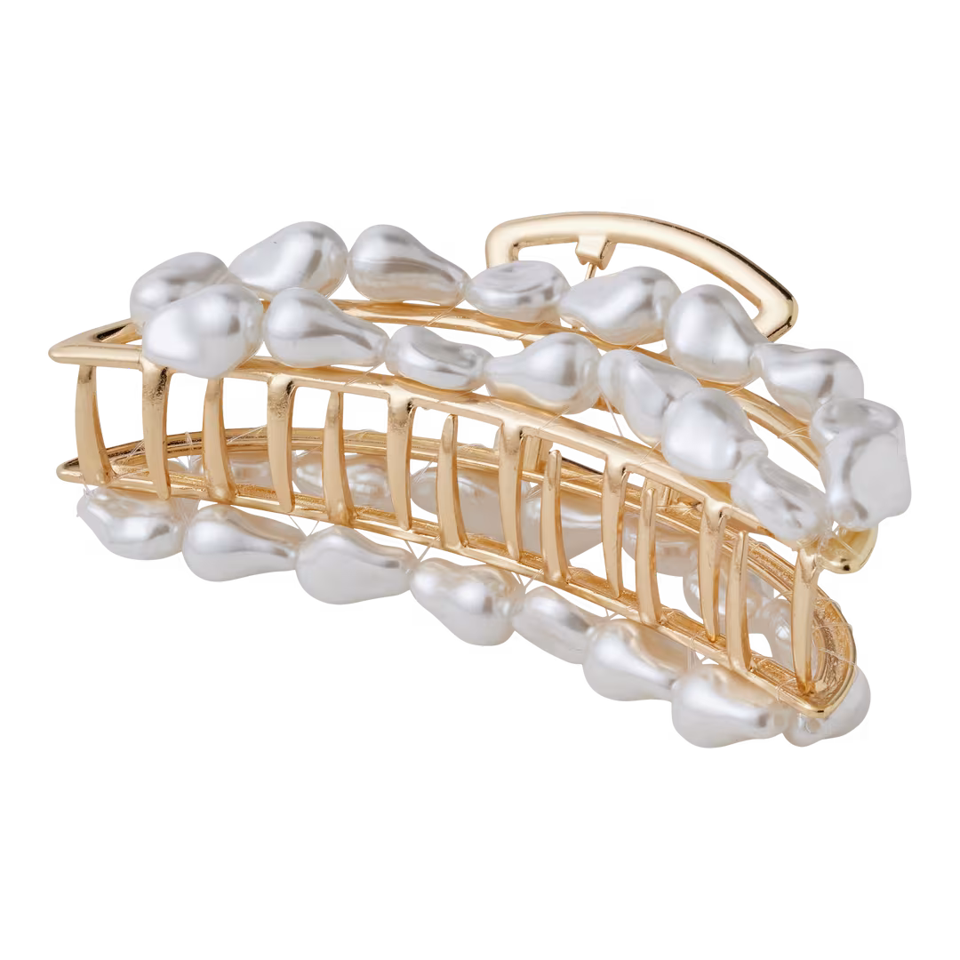 Product-obsessed  Embellished Faux Pearl Claw Clip