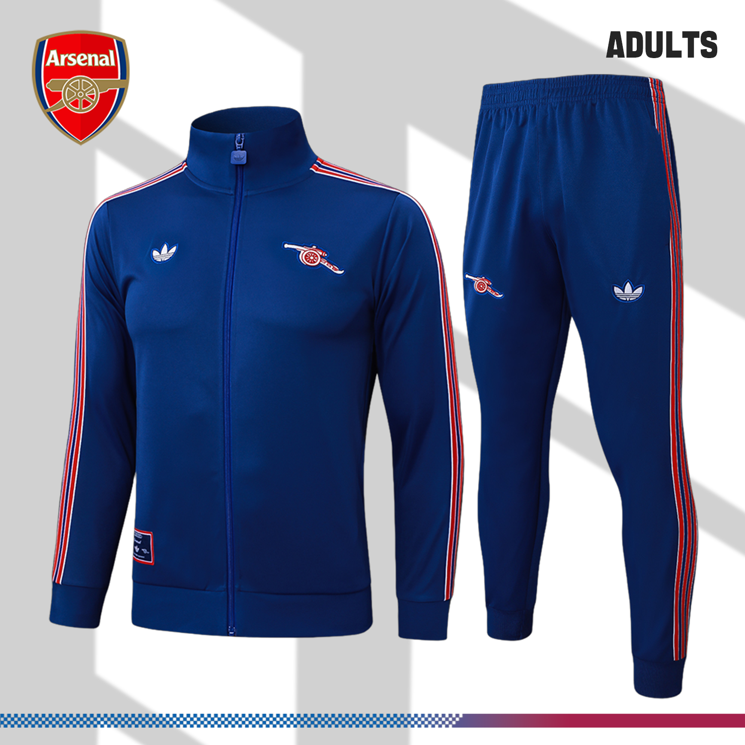 2025/2026 Arsenal Dark blue Adult Full Zip Training Suit (Adult Kit)