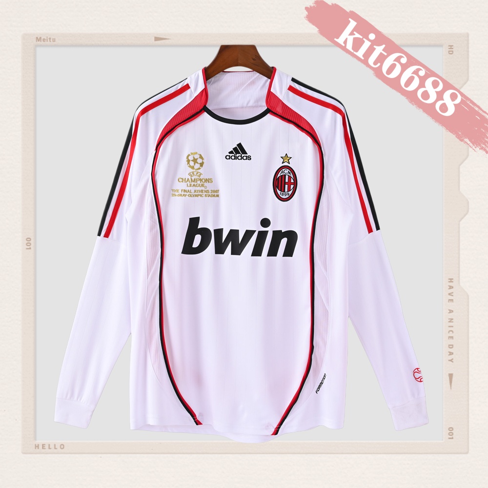 2006/2007 AC Milan Away Long Sleeve Vintage Football Shirt