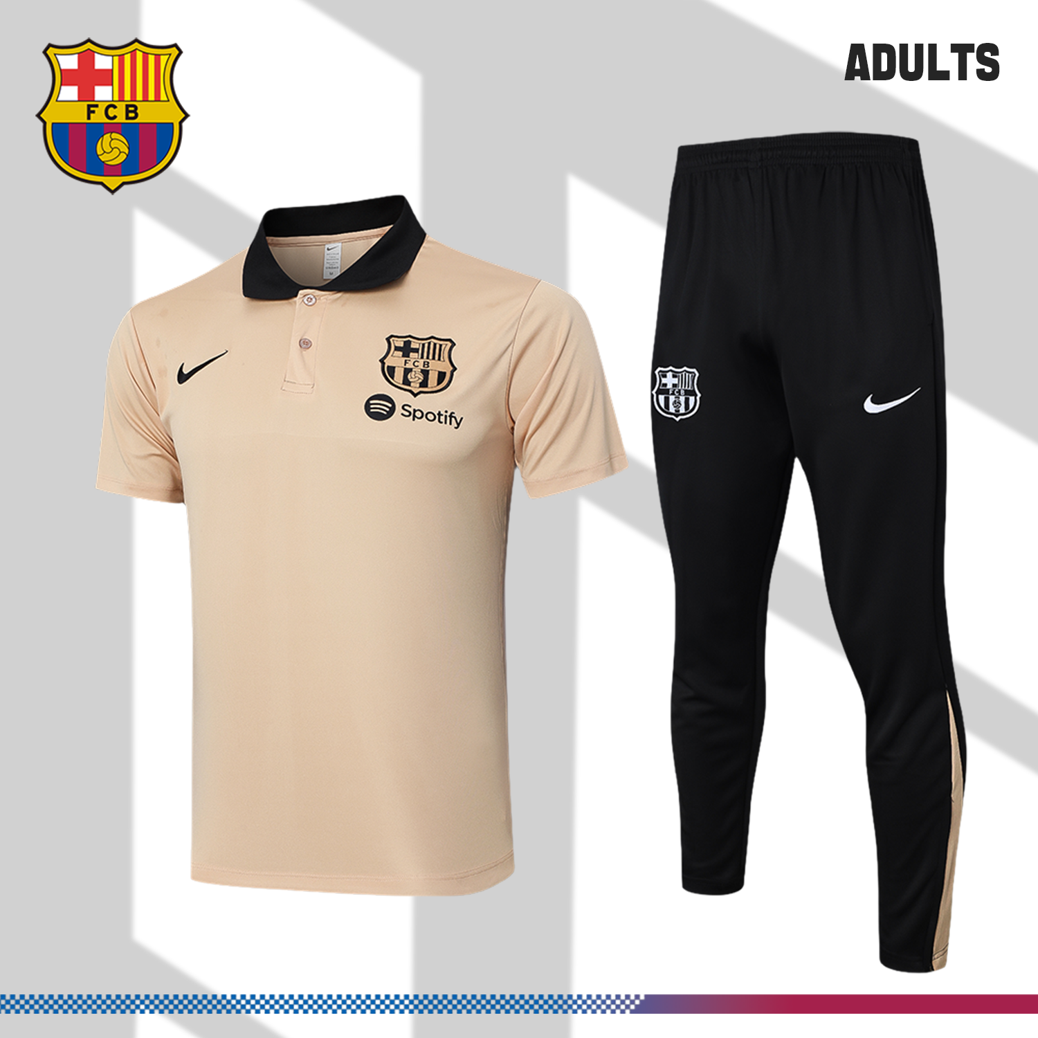 2024/2025 Barcelona Yellow POLO Kit (Adult Kit)