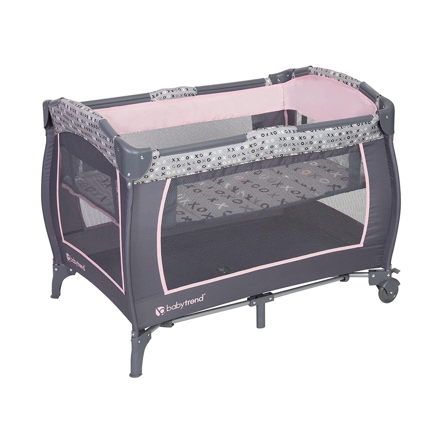 Baby Trend Trend-E Nursery Center Playard with Travel Bag - Starlight Pink