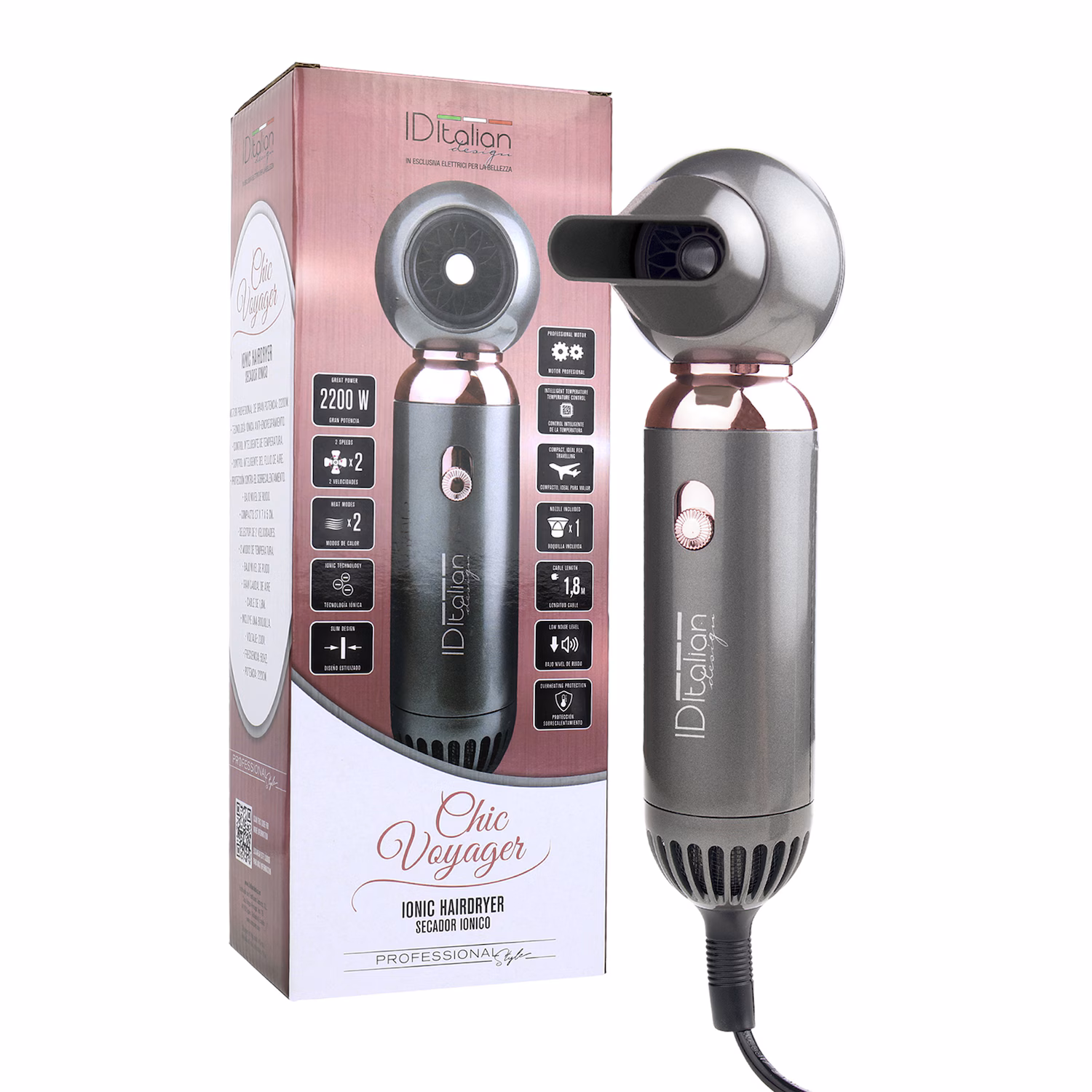 Ionic Hairdryer Chic Voyager 2200W  .