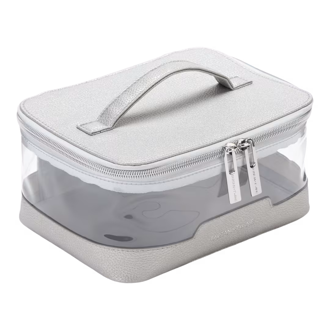 Tartan + Twine  Metallic Mood Silver Cosmetic Box