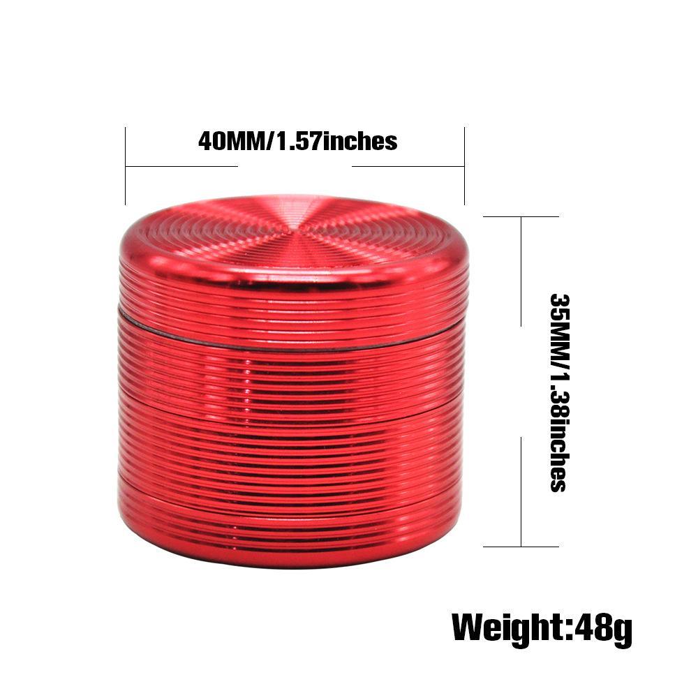 Threaded Heavy Duty Aluminium 40mm 4 Layer Grinder ( 4 Colors )