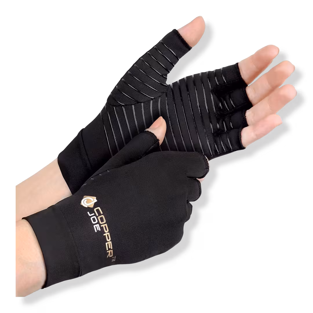 Copper Joe  Copper-Infused Fingerless Compression Gloves