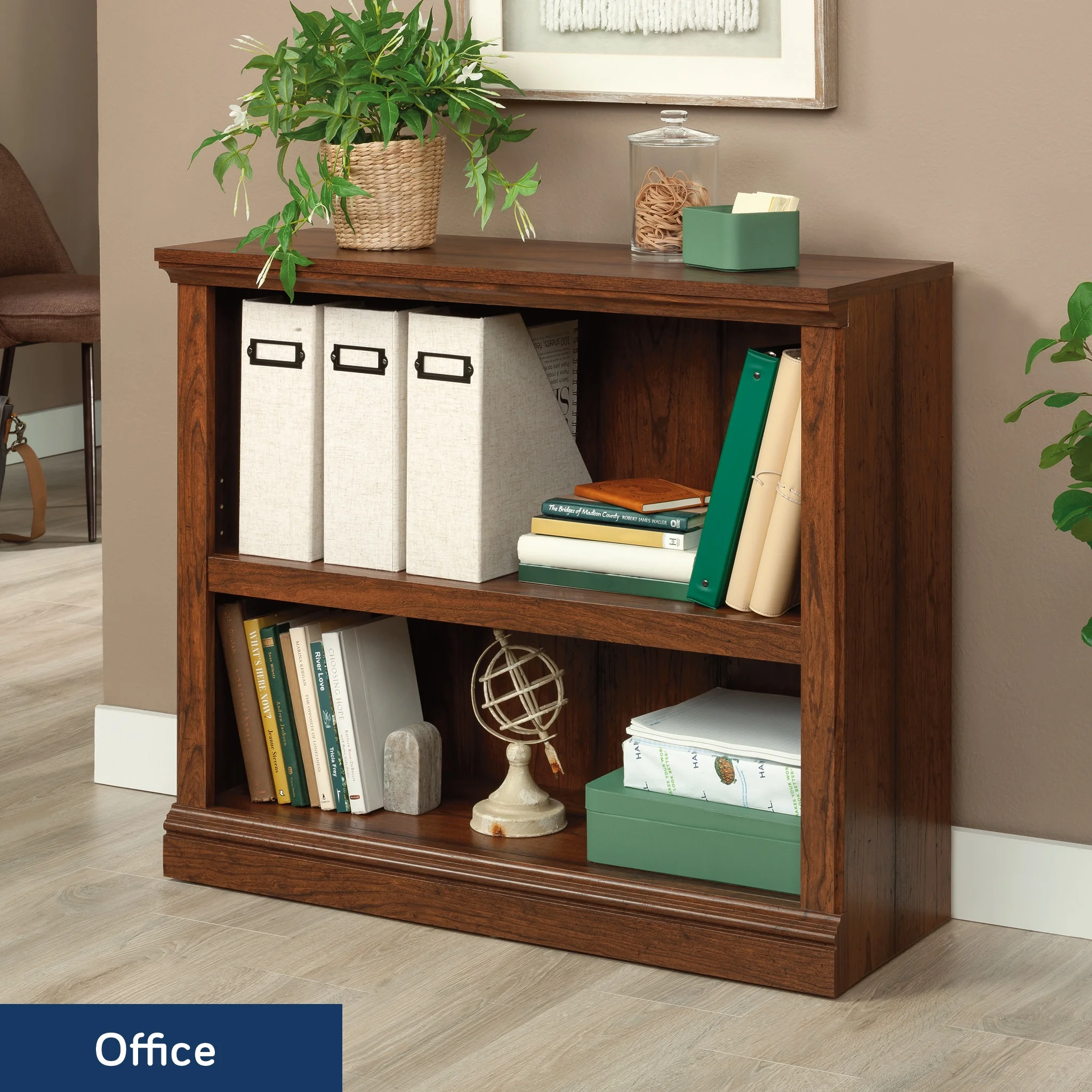 Sauder Select 2 Shelf Bookcase, Washington Cherry Finish