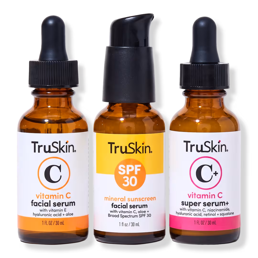 TruSkin  Daily C Essentials: Vitamin C Serum + Vitamin C Super Serum + SPF 30 Sunscreen Serum