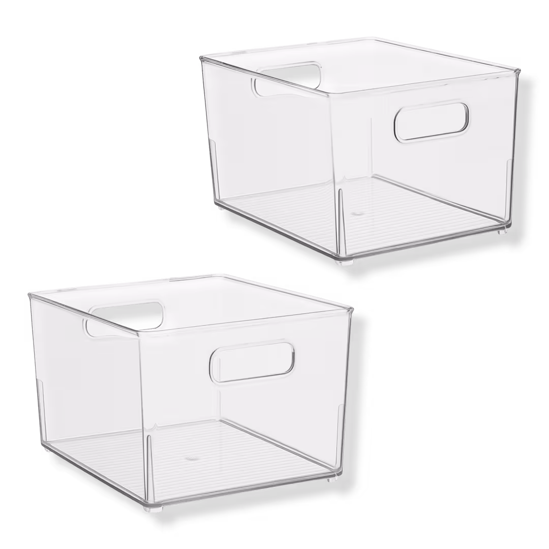 iDesign  Small Stackable Bathroom Storage Bin
