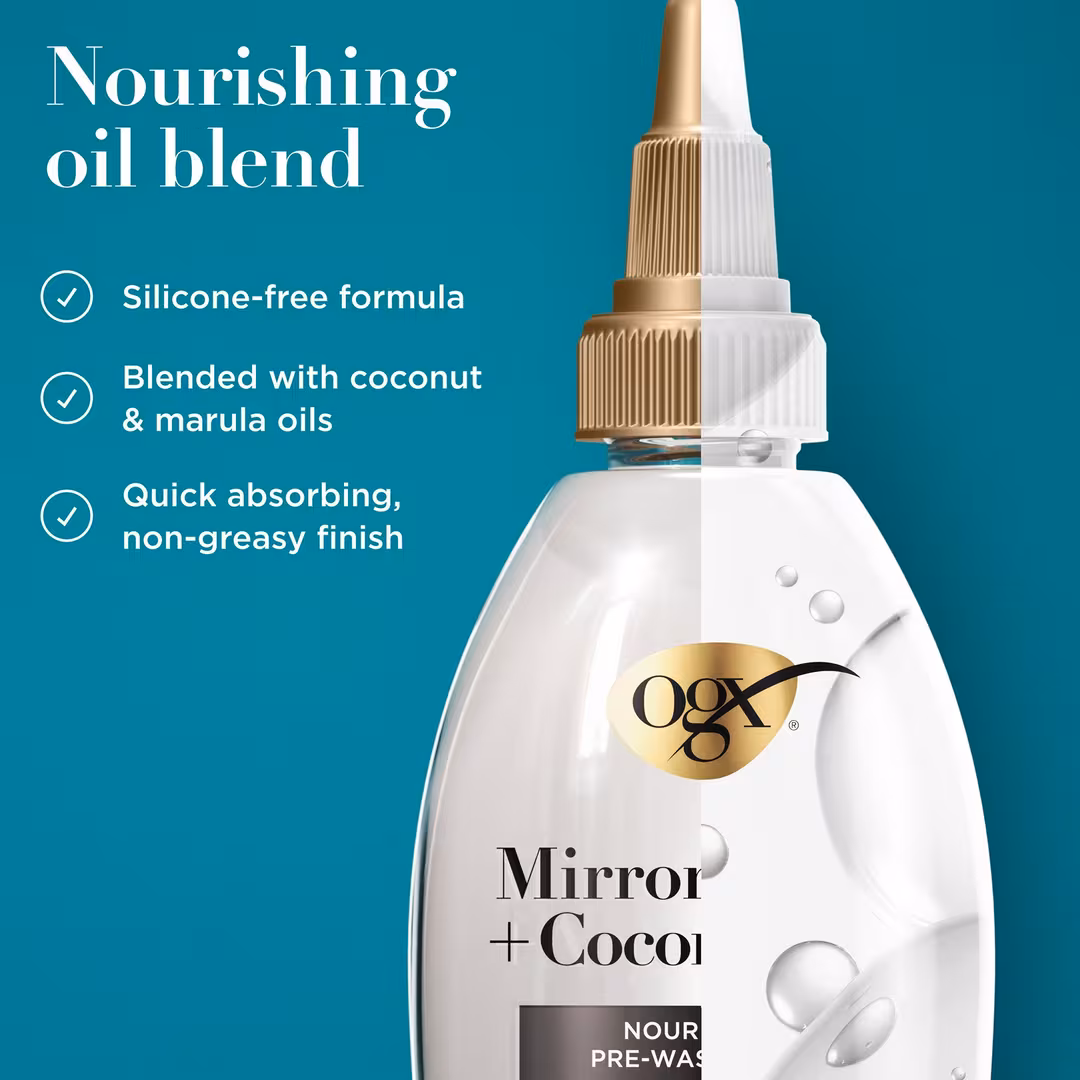 OGX  Mirror Shine + Coconut Oil Nourishing Pre-Wash Hair Gloss