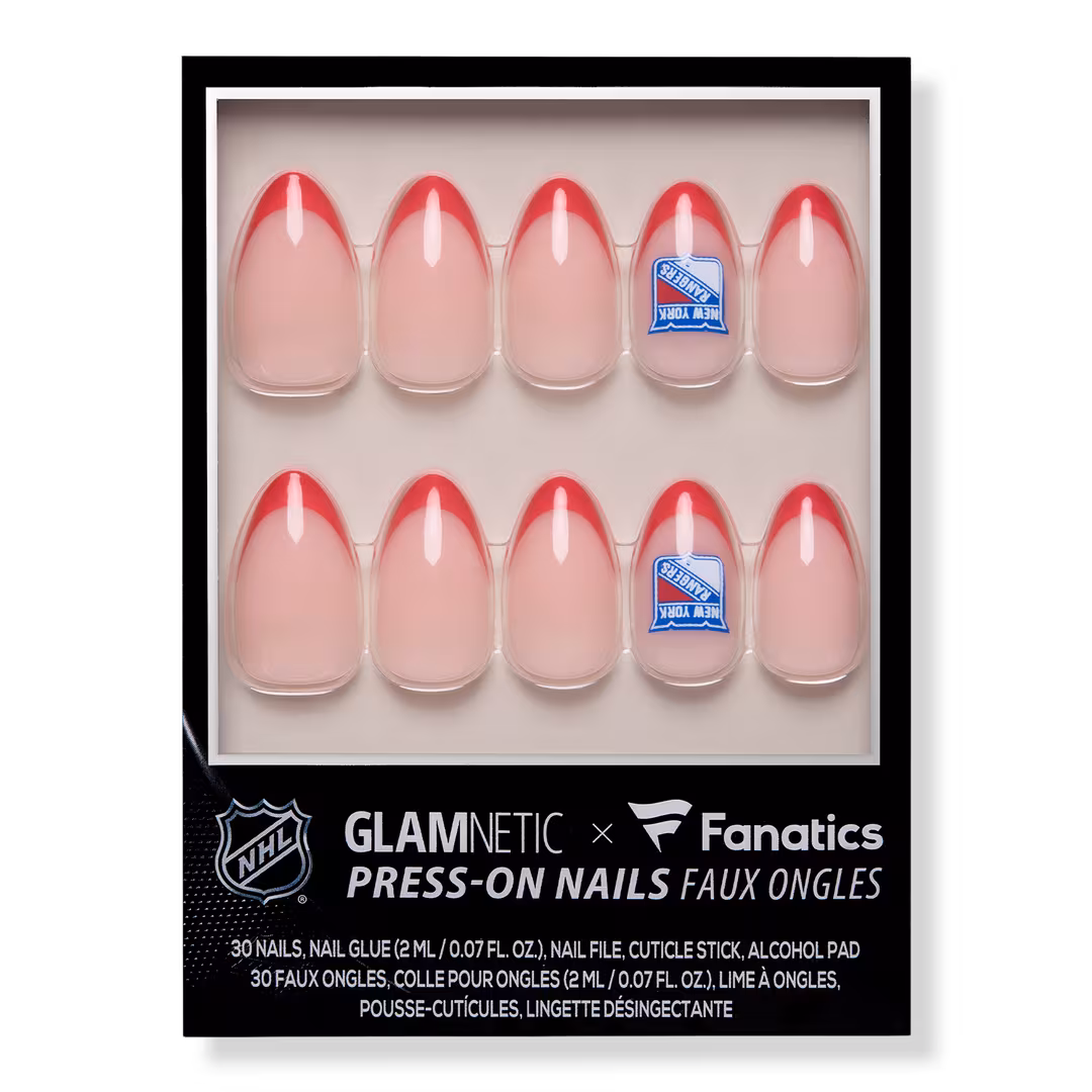 Glamnetic x Fanatics Nail  New York Rangers Press-On Nails