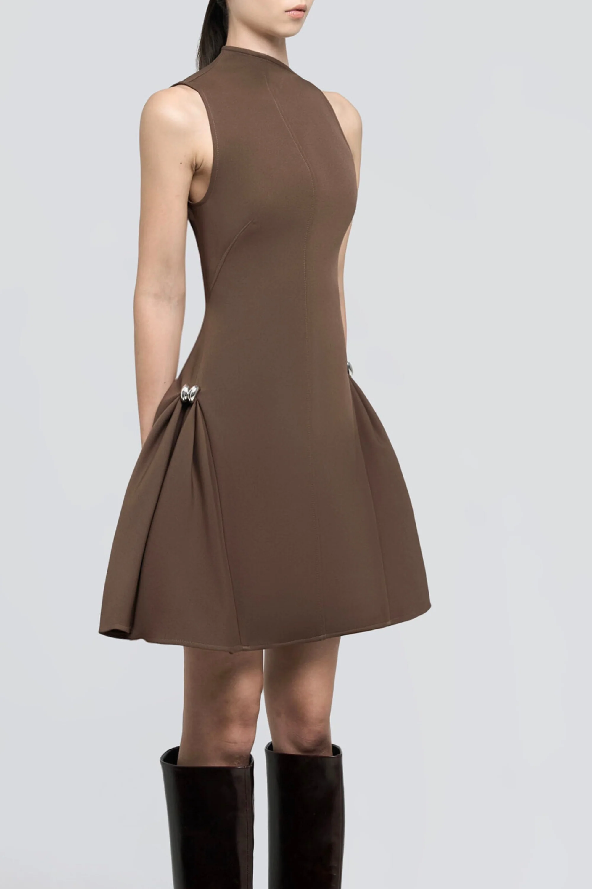 Diana Brown Draped Dress