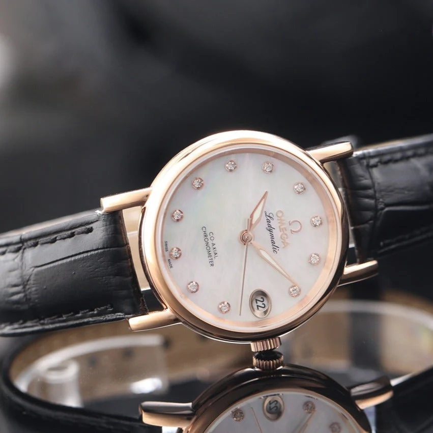 Omega Watch DE VILLE LADYMATIC 31MM MOP DIAL LEATHER STRAP