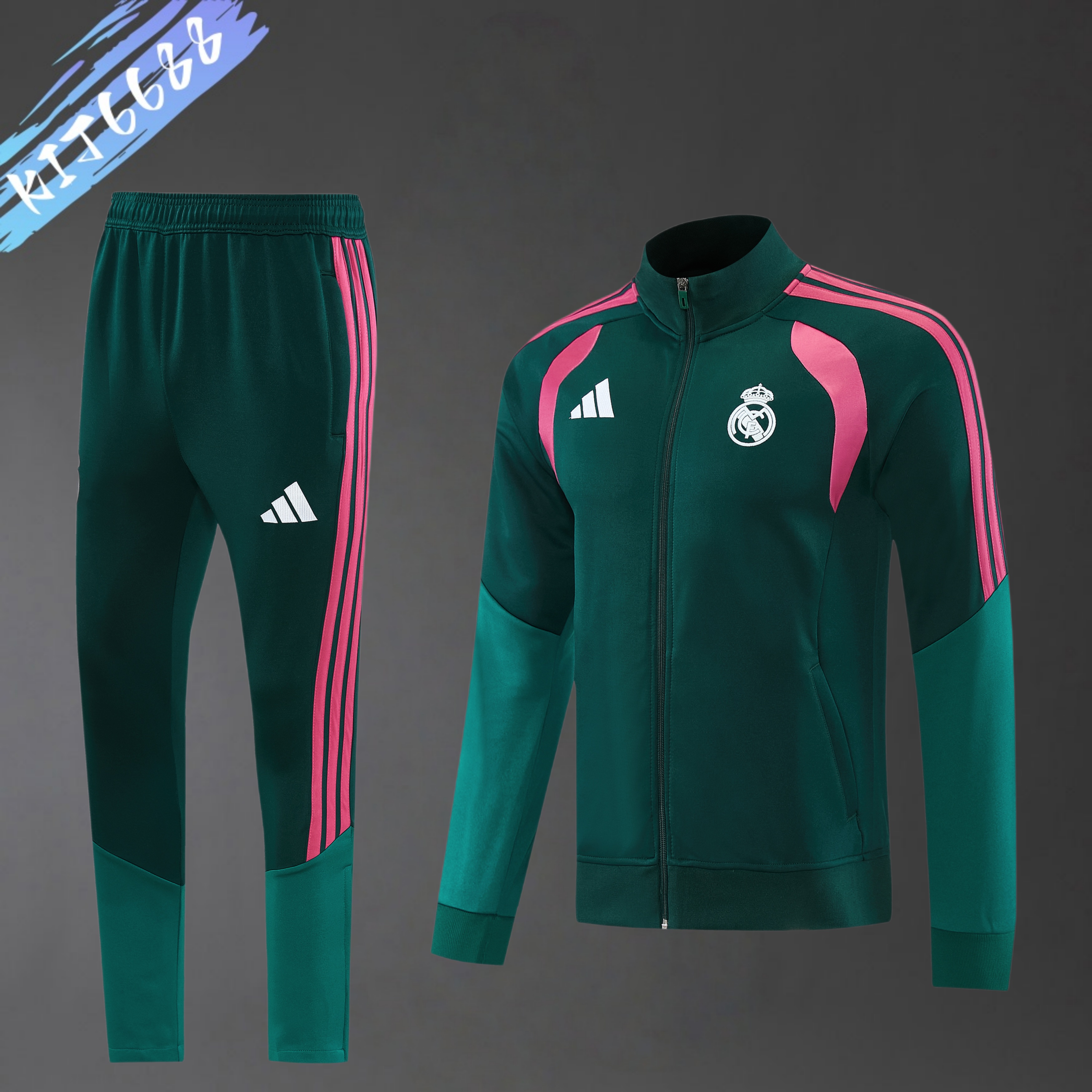 2026/2027 Real Madrid Full Zipper Training Suit (Adult Set)