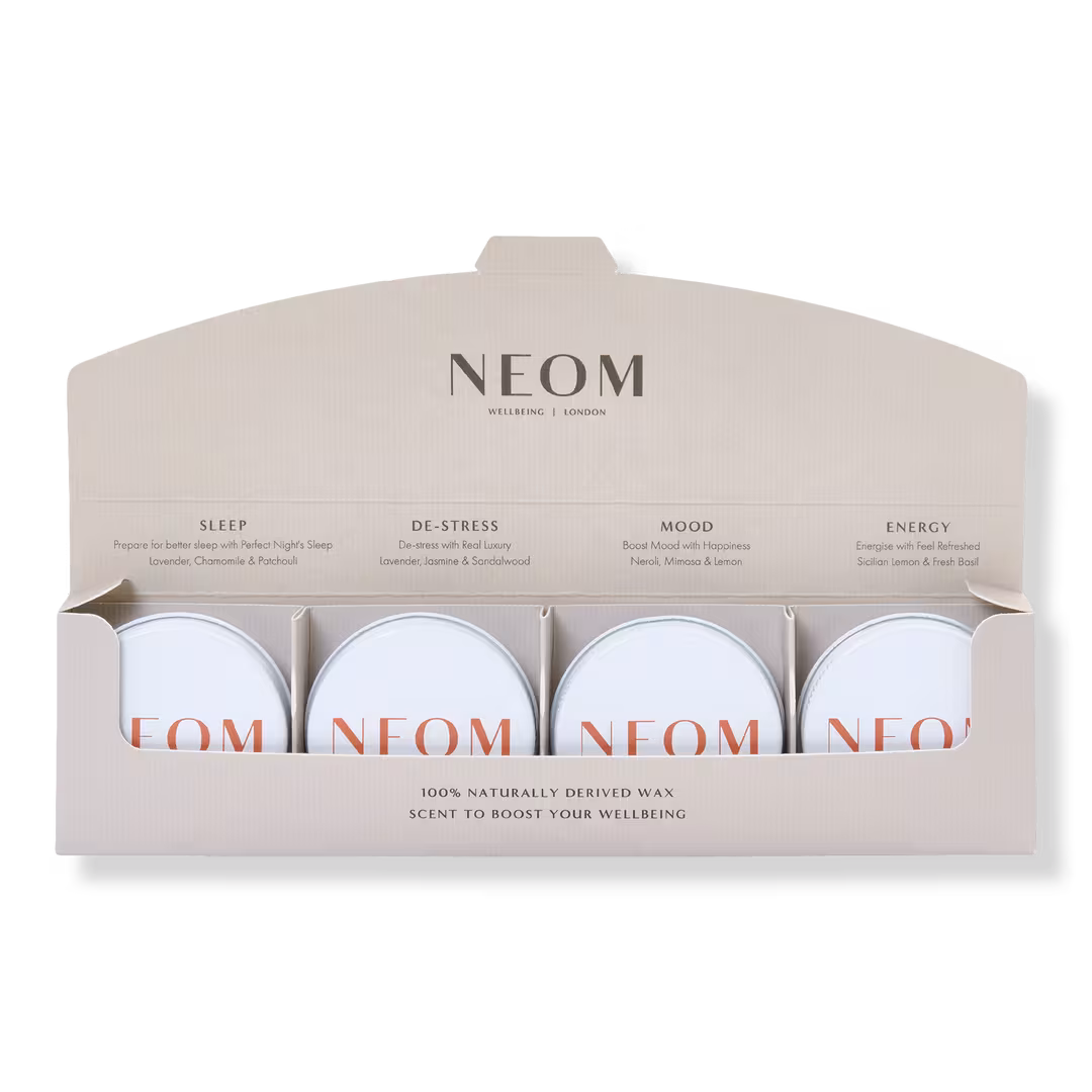 NEOM Wellbeing  Mini Candle Scent Discovery Set