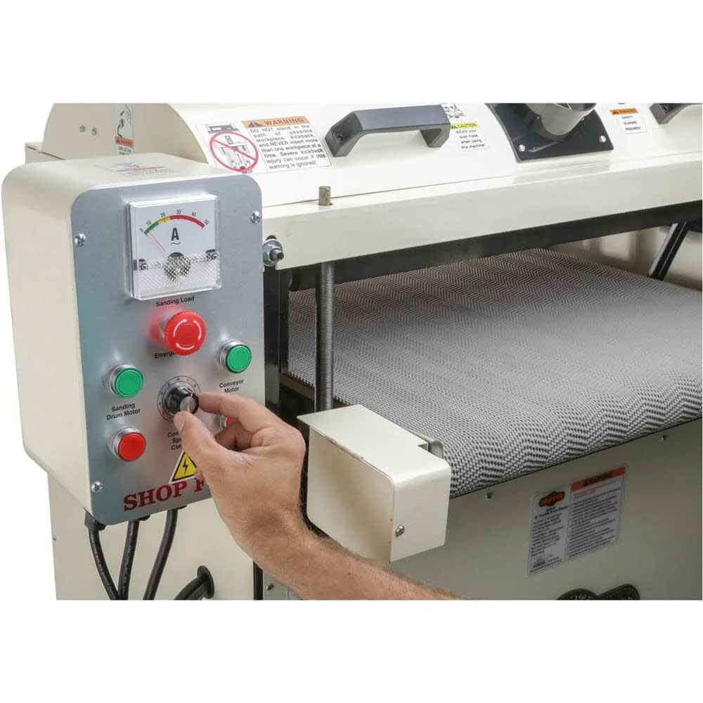 Shop Fox W1678 5 Horsepower 26 Inch Powder Coated Finish Drum Sander, White