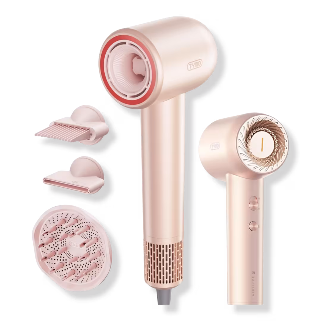 TYMO Beauty  Airhype Compact High-Speed Hair Dryer with 3 Nozzles