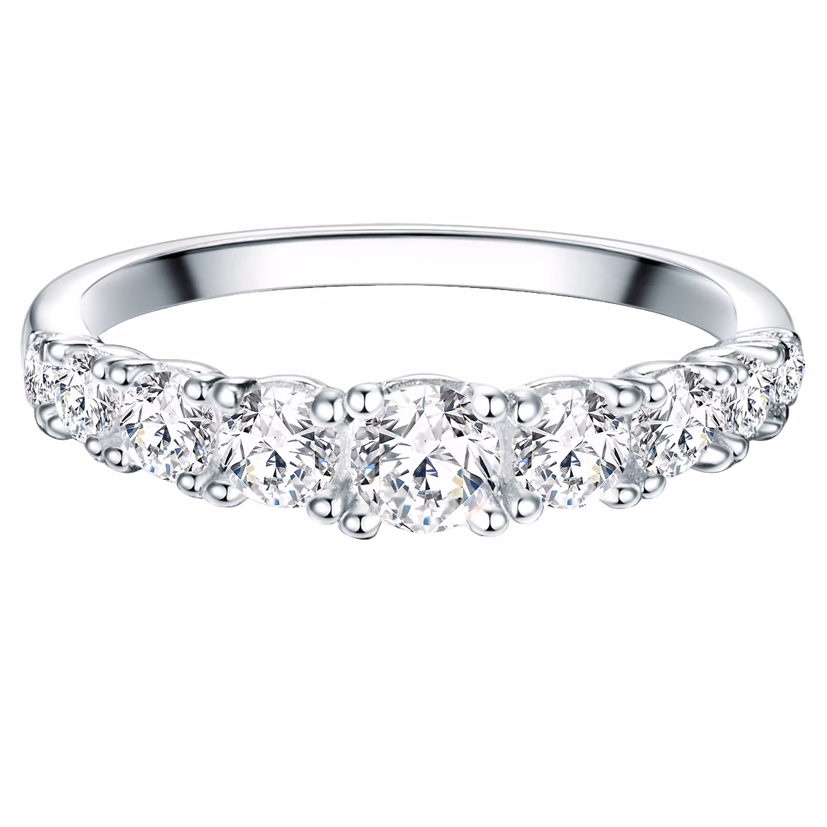 Ring aus Sterling Silber in silber mit Zirkonia