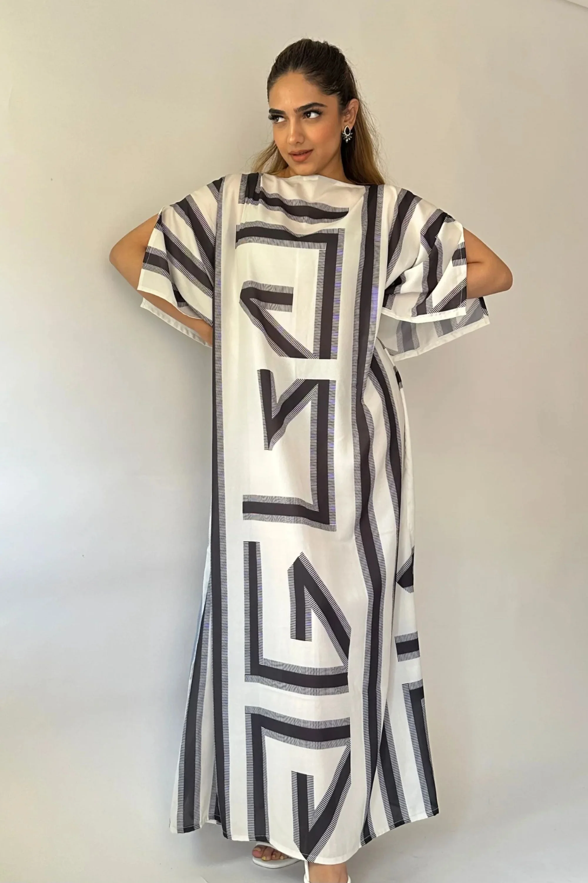 White Oasis Kaftan Dress