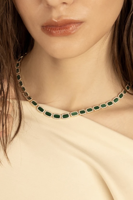 Choker in Malachite