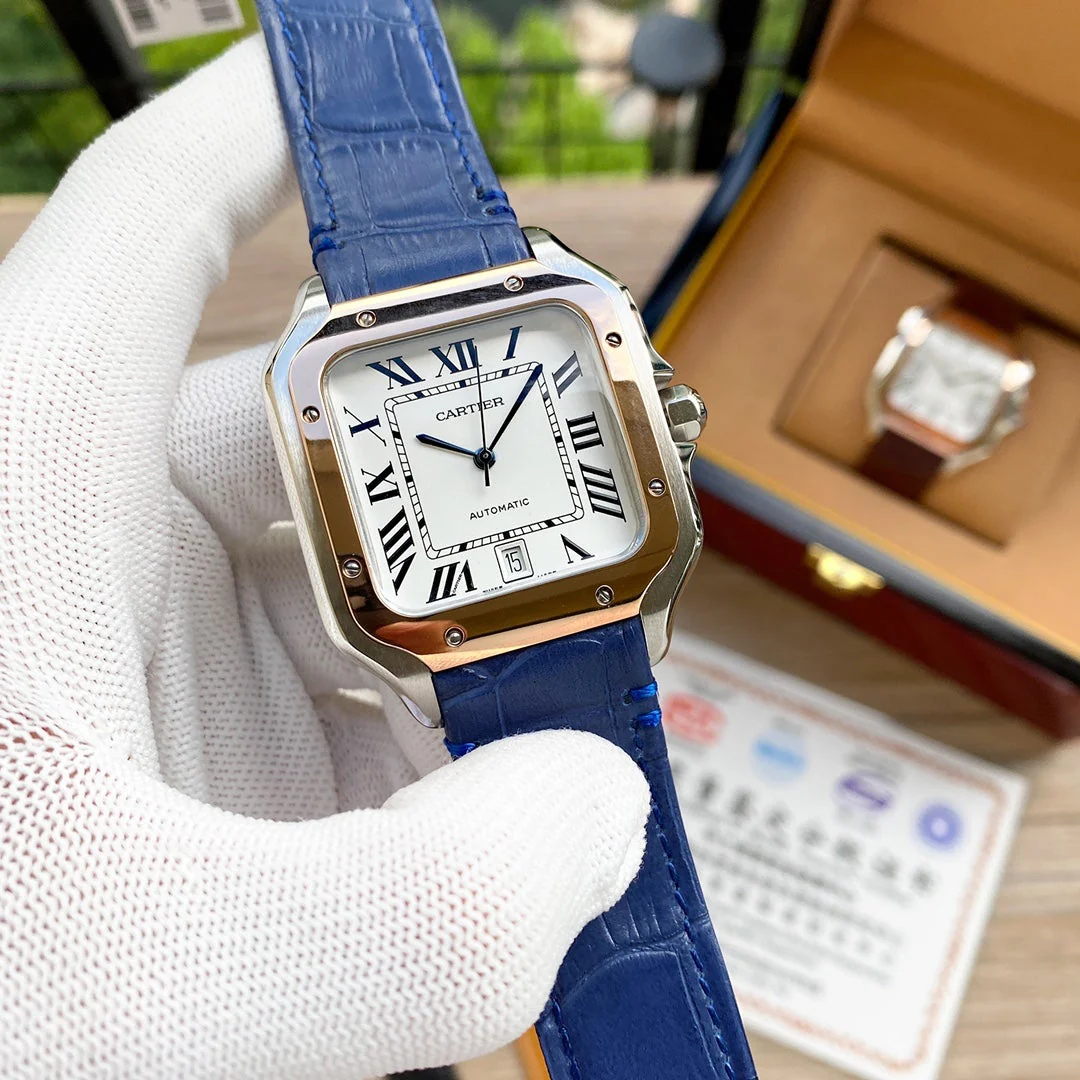 Cartier Watch SANTOS 38MM ROSE GOLD STEEL AUTOMATIC LEATHER