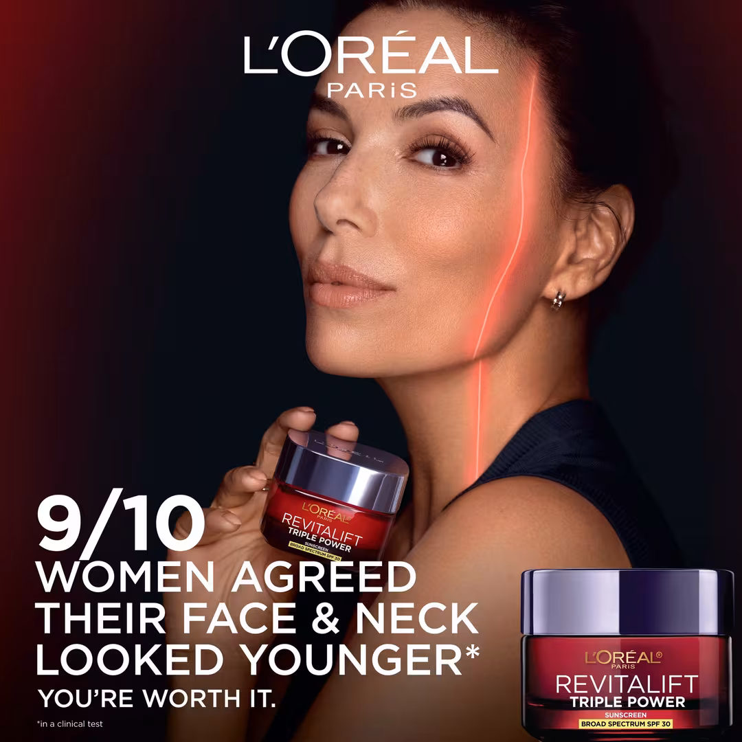 L'Oréal Paris  Revitalift Triple Power Face and Neck Moisturizer SPF 30