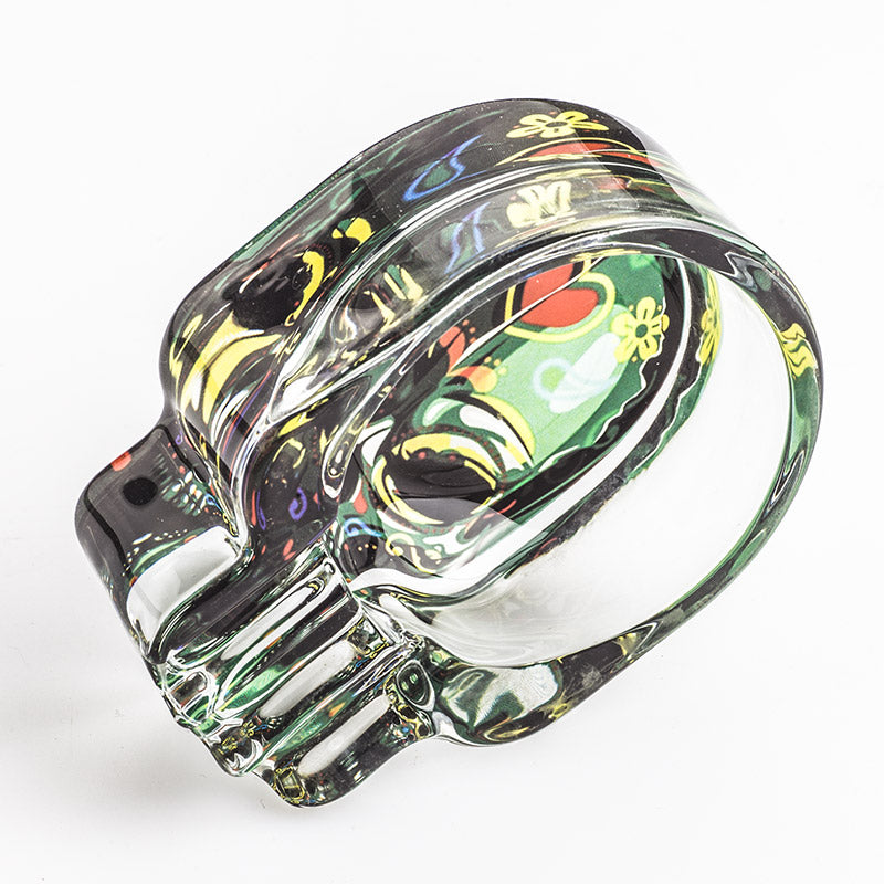 Skull Glass Cigarette Ashtray (Random Pattern)