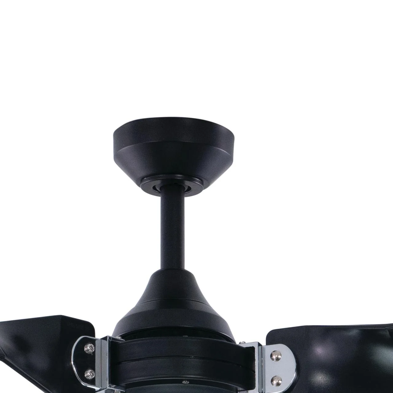 Industrial Ceiling Fan 52 Inch Black Chrome Light Remote Outdoor Indoor