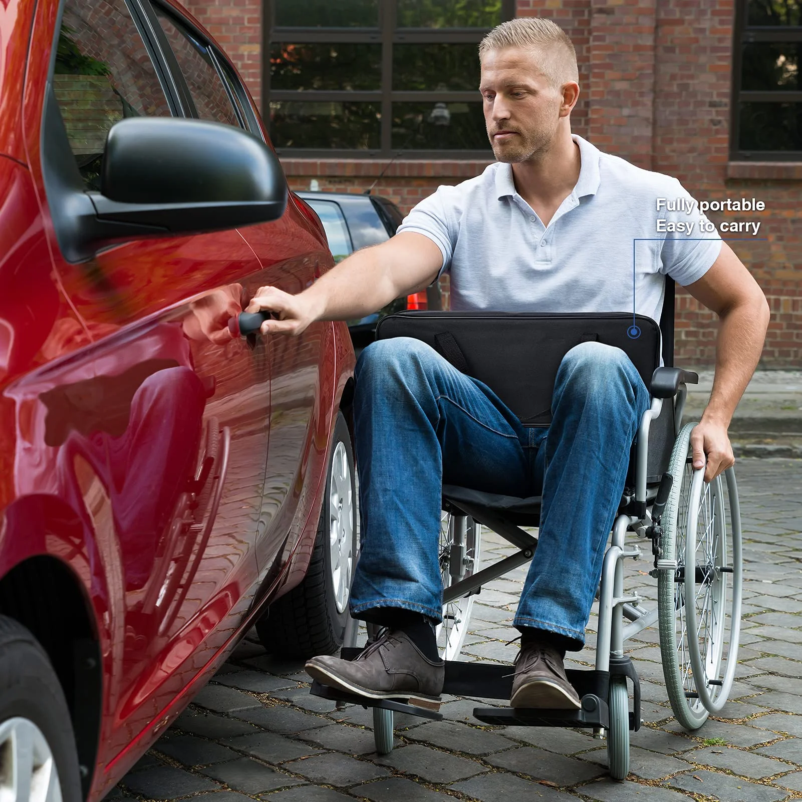 ?DriFeez Driving Hand Controls for Disabled Drivers  Adjustable Driving Aid with Storage BagGray Handle