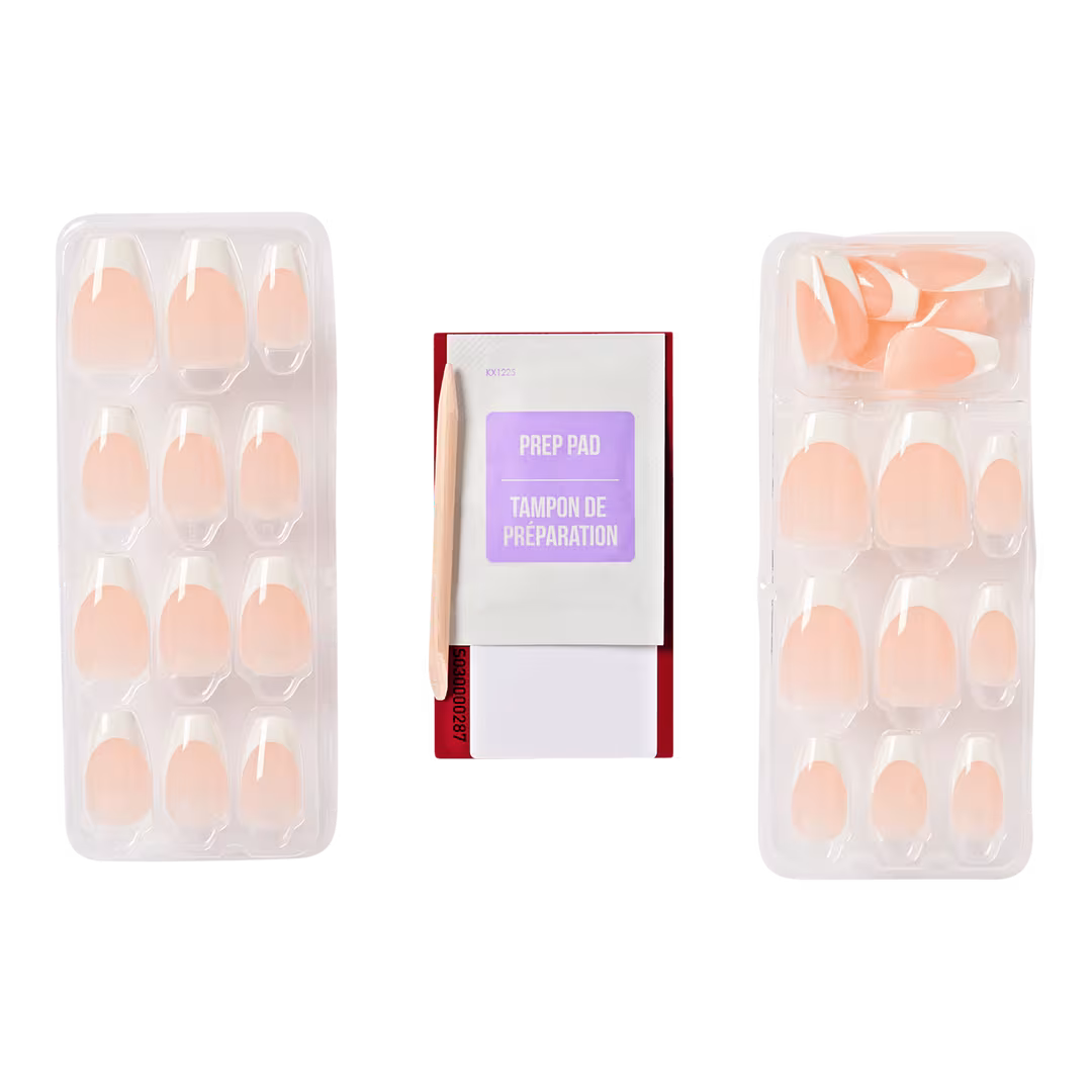 Kiss  Impress French Medium Coffin Press On Nails, Ideal