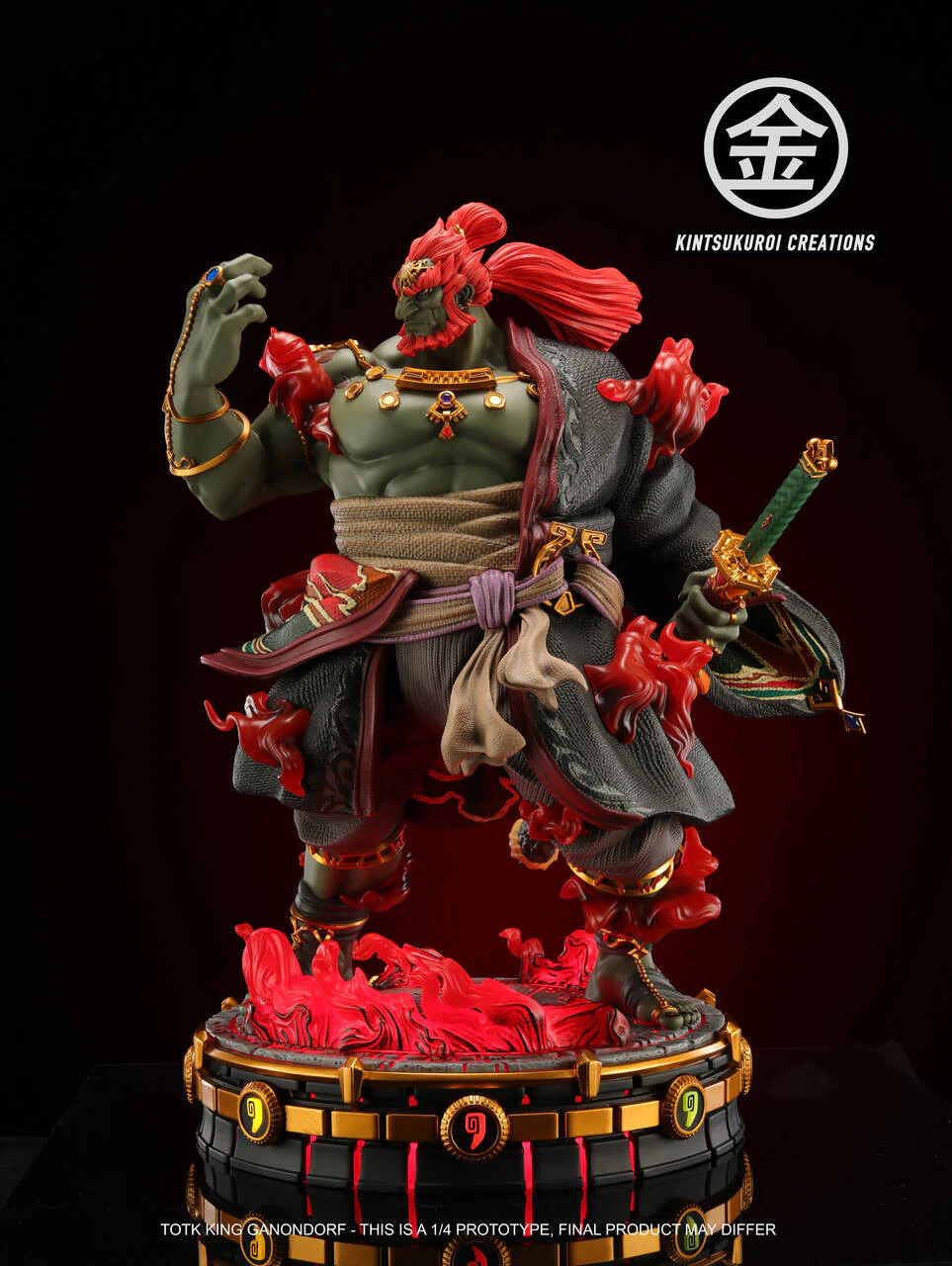 Legend of Zelda - King Ganondorf TOTK | 1:4 Resin Statue | by Kintsukuroi Creations Studio