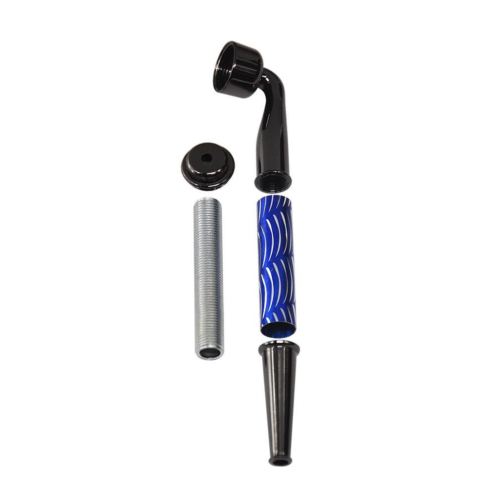 Wavy Stripe Metal Pot Pipe w/ Cap