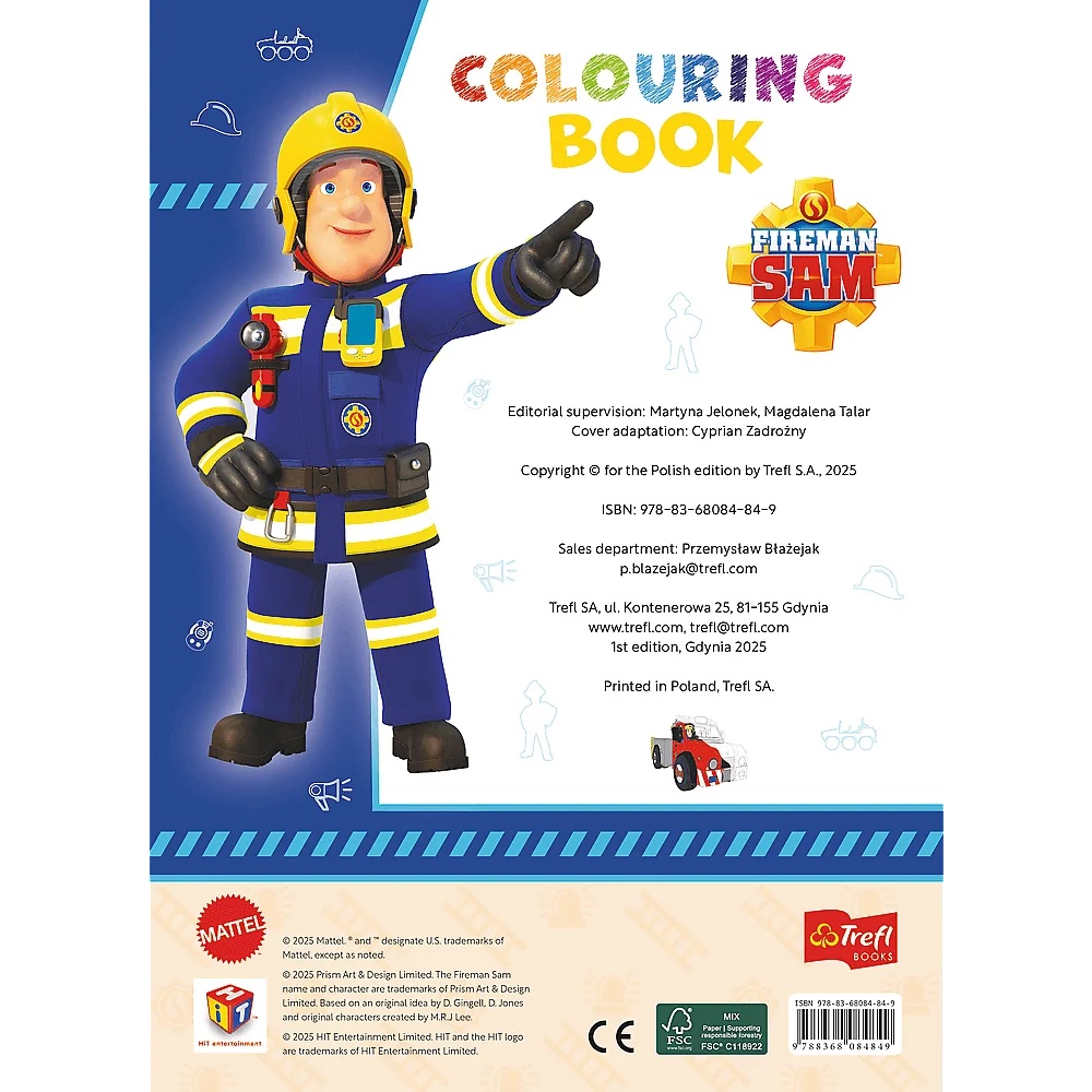 Książka Aktywizująca Strażak Sam, Kolorowanka