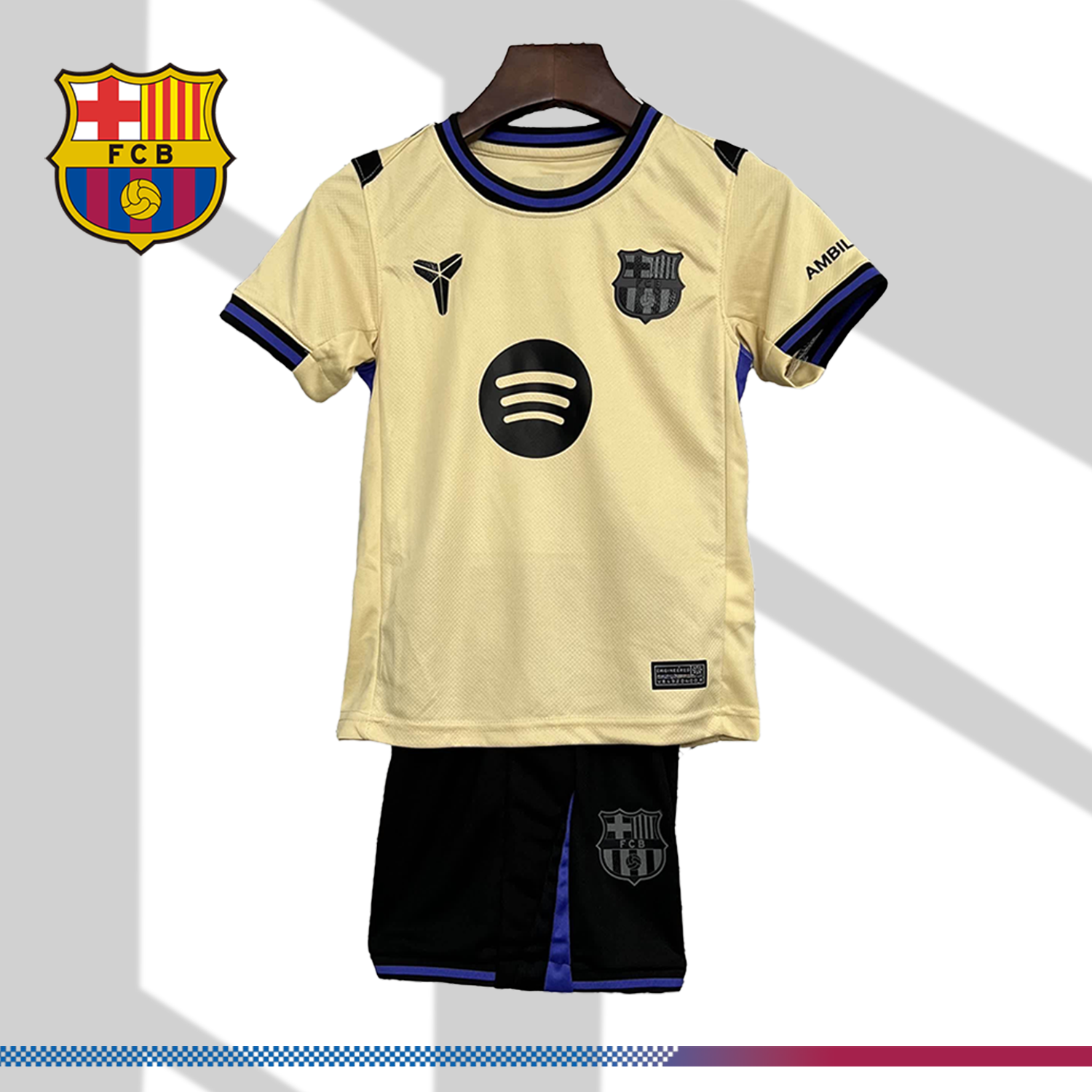 2025/2026 Barcelona Fan Away Football Shirt (Kids Kit socks)