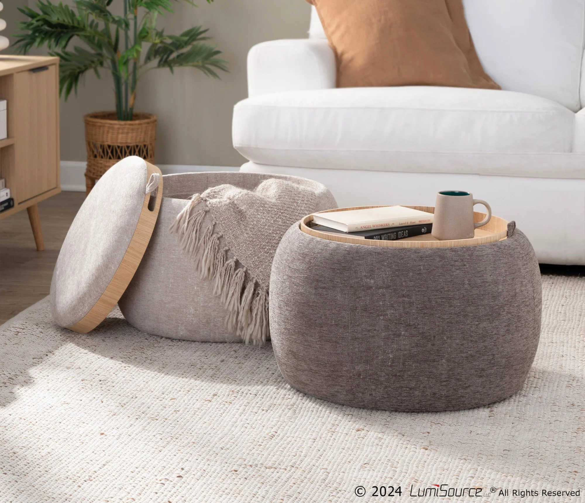 LumiSource Tray Pouf