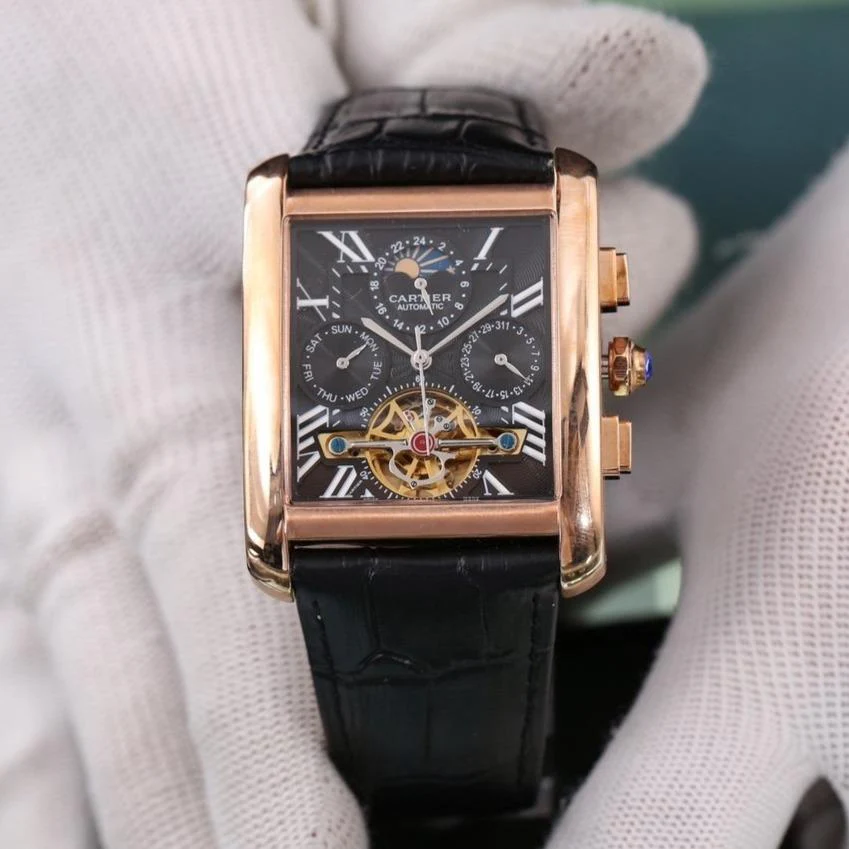 Cartier Watch TANK MC ANNUAL CALENDAR MOONPHASE TOURBILLON