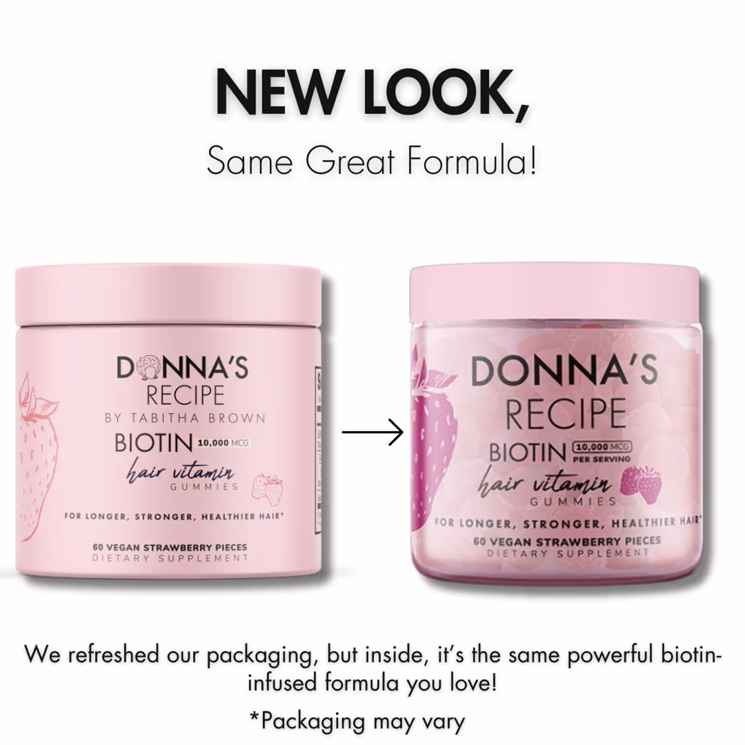 DONNA'S RECIPE  Strawberry Biotin Hair Vitamin Gummies