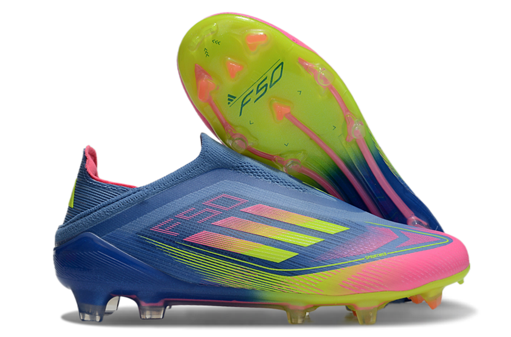 F50 Elite Laceless FG Celestial Victory - Blue Fusion/Lucid Lemon/Lucid Pink