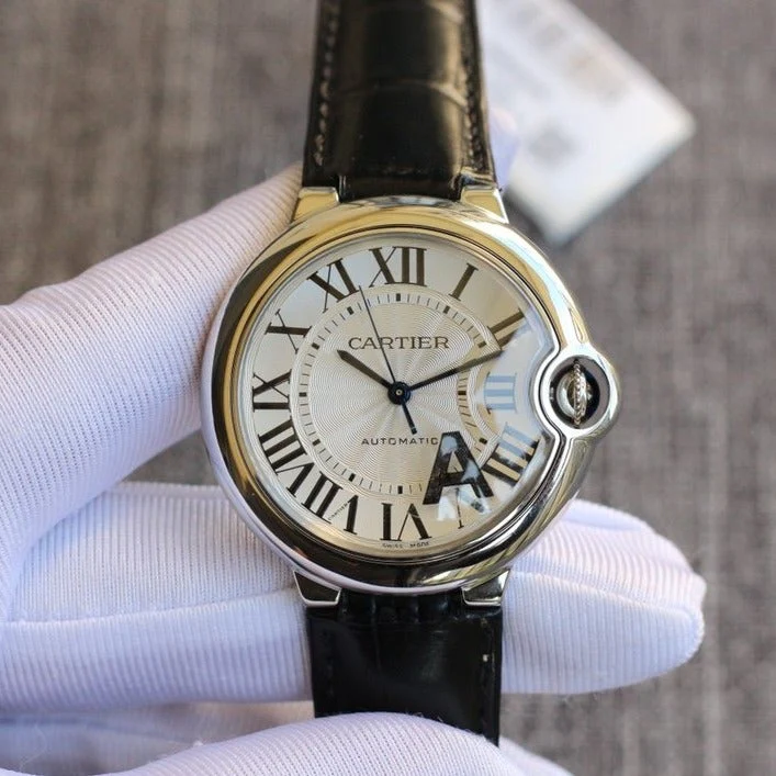 Cartier Watch BALLON BLEU LADIES AUTOMATIC LEATHER STRAP