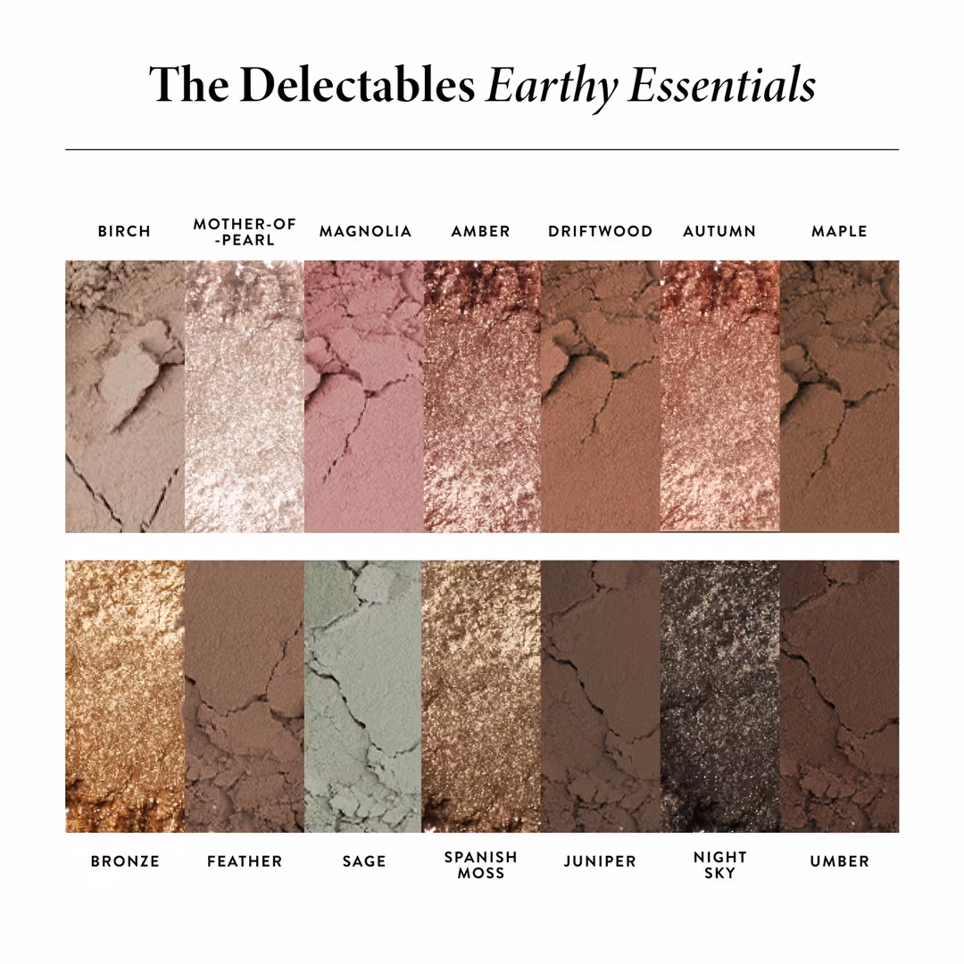 LAURA GELLER  The Delectables: Earthy Essentials Eyeshadow Palette & 2 Piece Eye Brush Set