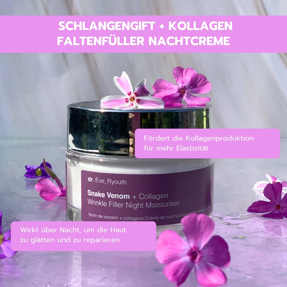 Schlangengift + Kollagen Faltenfüller Nachtcreme