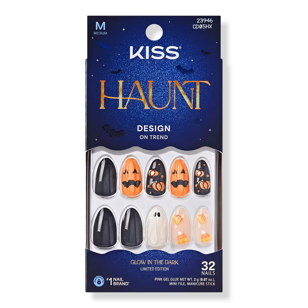 Kiss  Core Design Medium Almond Press On Nails, Witching Hour