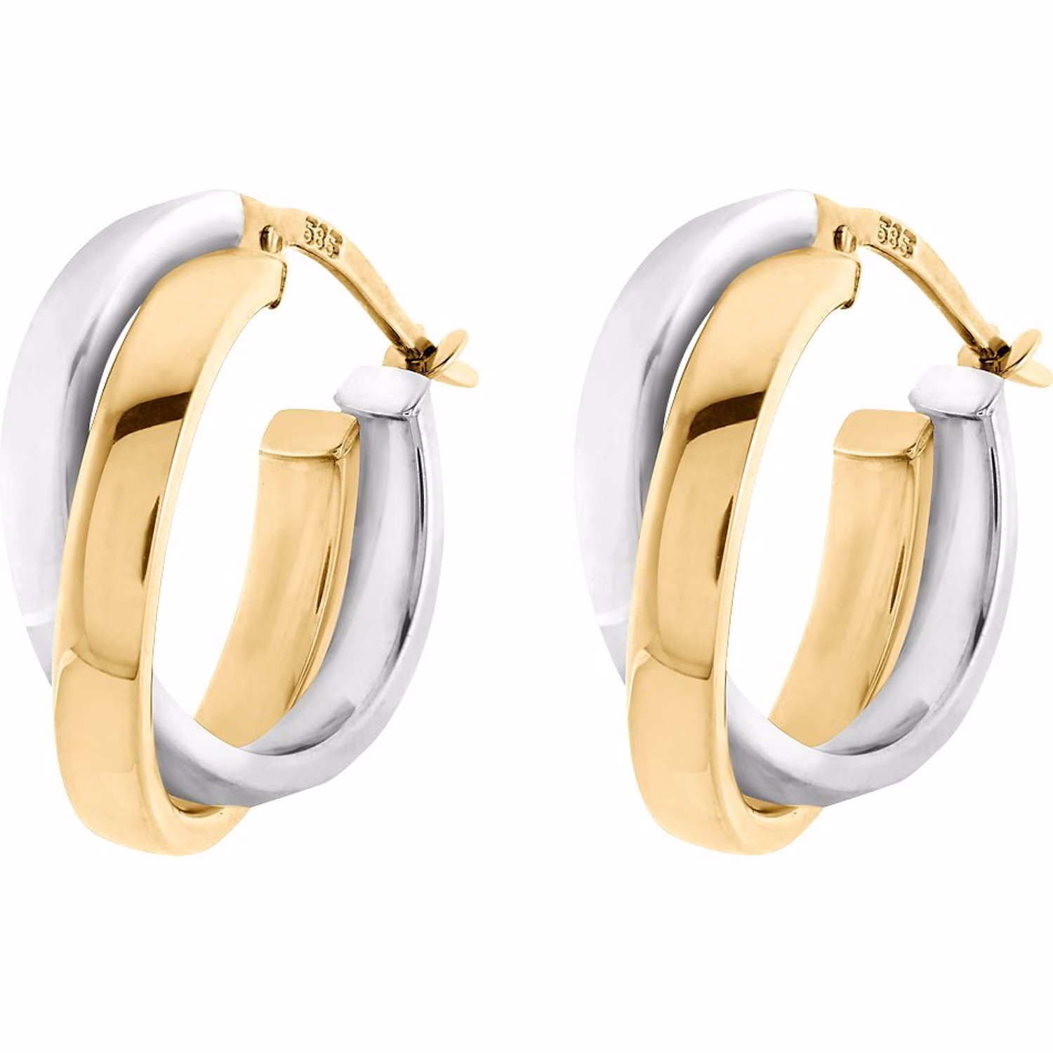 Creolen 585er Gelbgold, 585er Weißgold