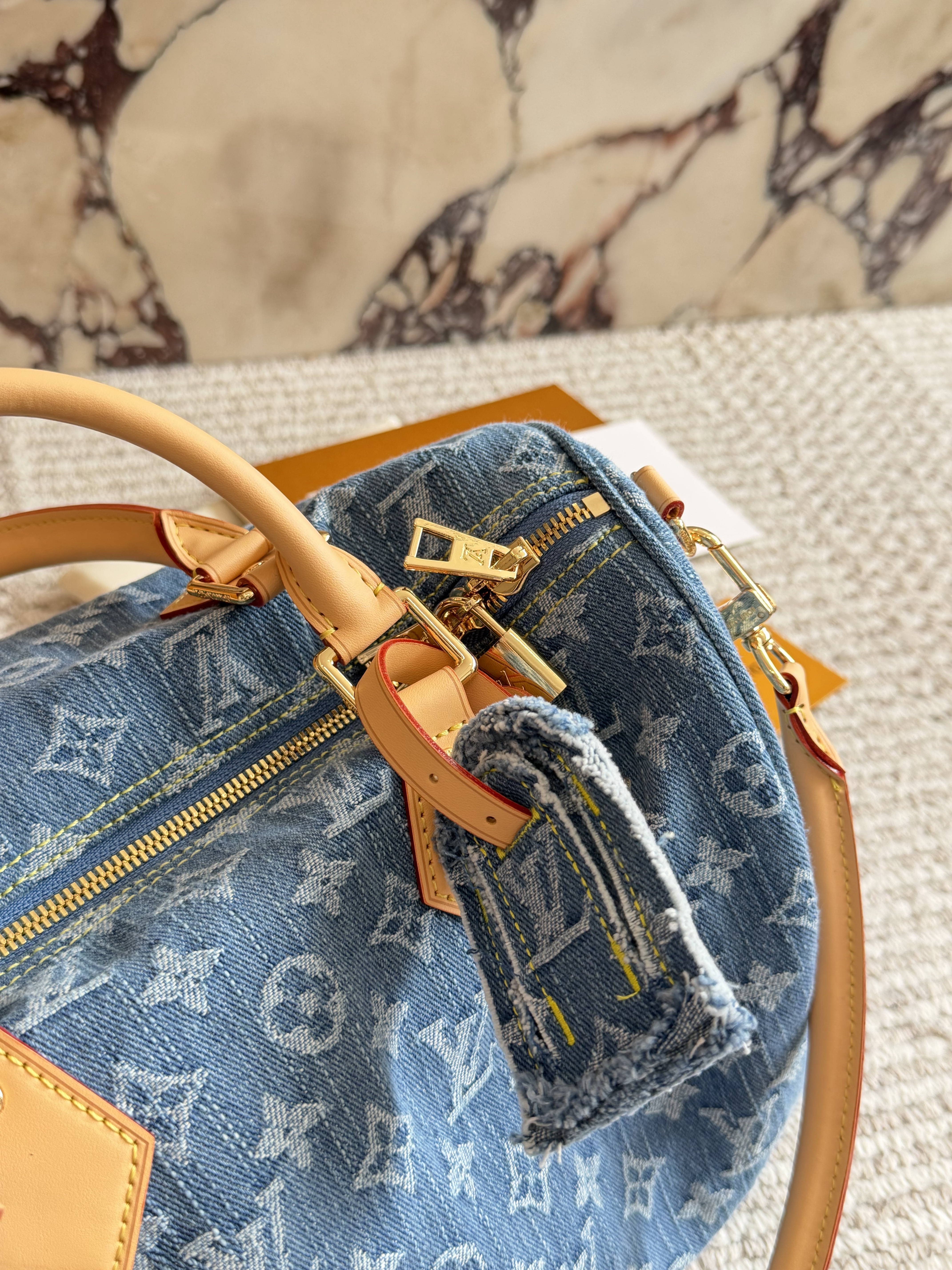 LV Speedy Denim Bag