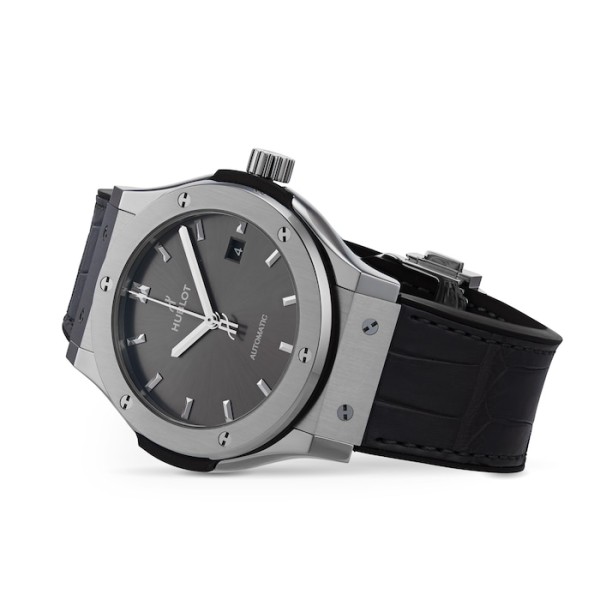Replica Hublot Classic Fusion Men Automatic Grey Alligator Watch 542.NX.7071.LR