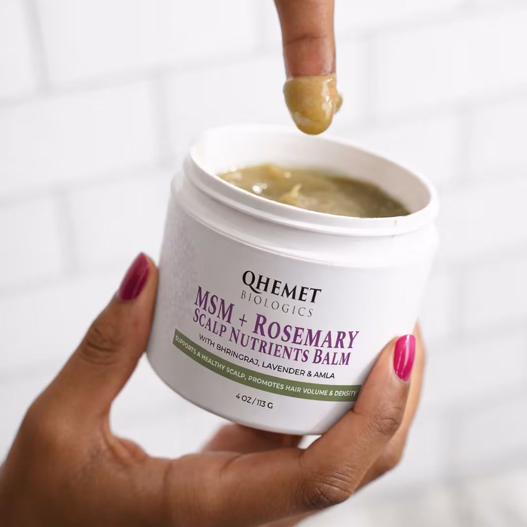 Qhemet Biologics  MSM + ROSEMARY Scalp Nutrients Balm