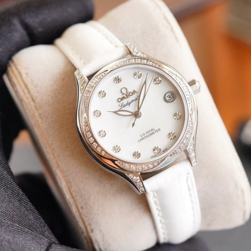Omega Watch DE VILLE LADYMATIC 31MM DIAMOND BEZEL MOP DIAL