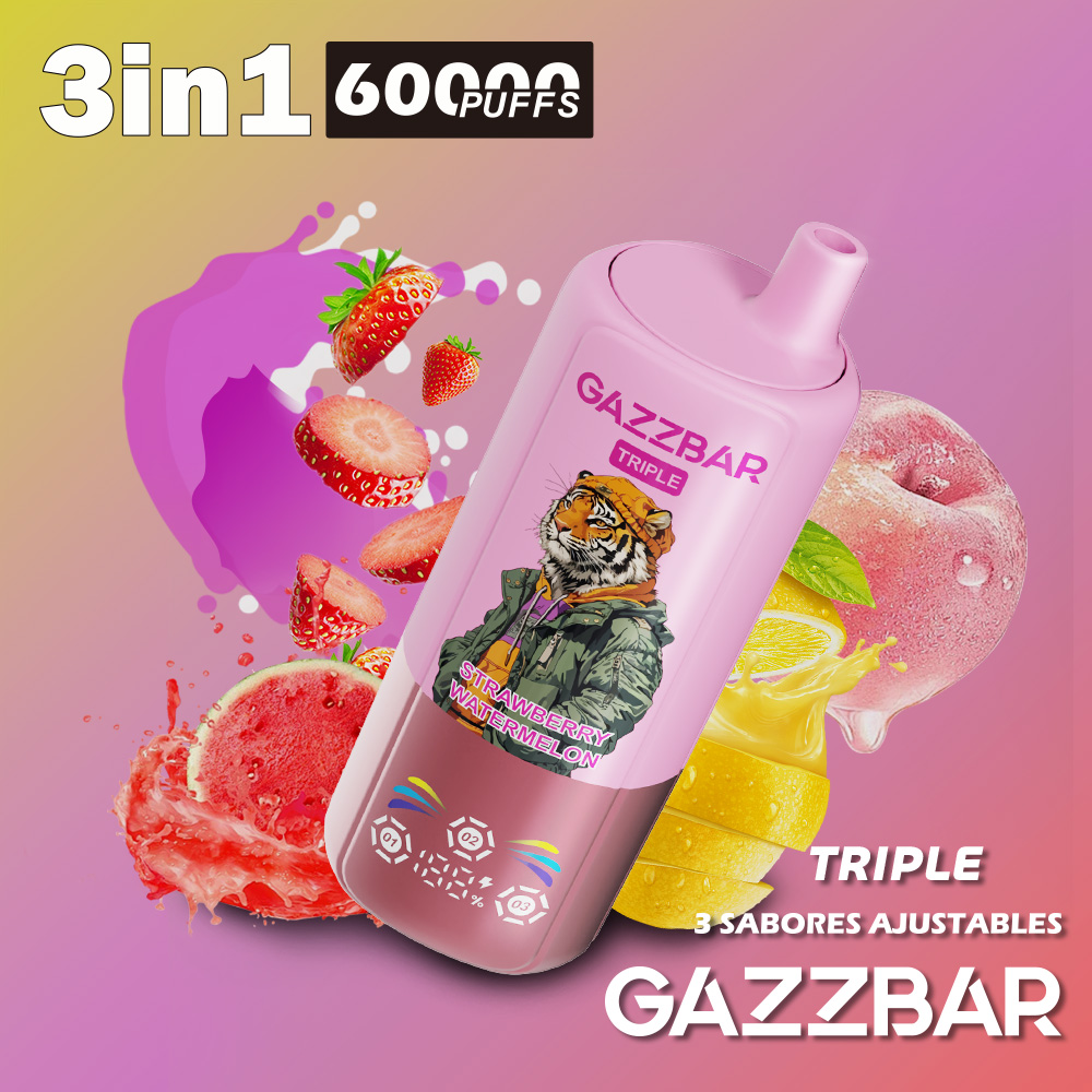GAZZBAR 3in1 60000 PUFFS 6 FLAVORS