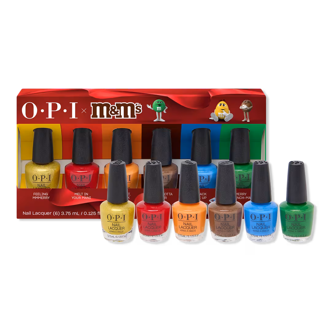 OPI  OPIxM&M Holiday 6 Piece Collectible Nail Lacquer Polish Mini Pack