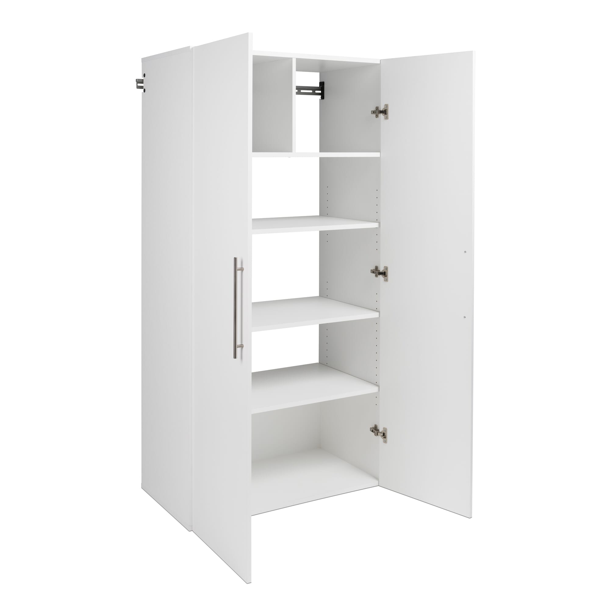 Prepac HangUps Large Storage Cabinet - Immaculate White 36" Cabinet with Storage Shelves and Doors; Ideal for Bin and General Storage Solutions