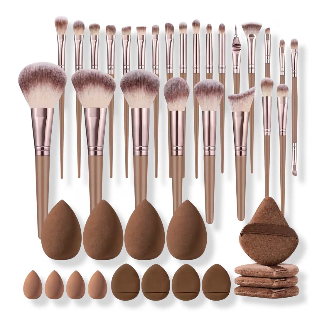 CosmoGlo  Makeup Brush & Beauty Sponge Set